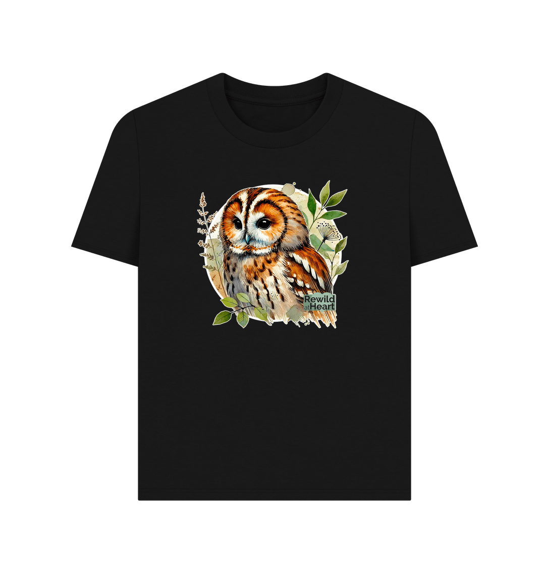 Black Tawny Owl Forest Women's Classic T-Shirt