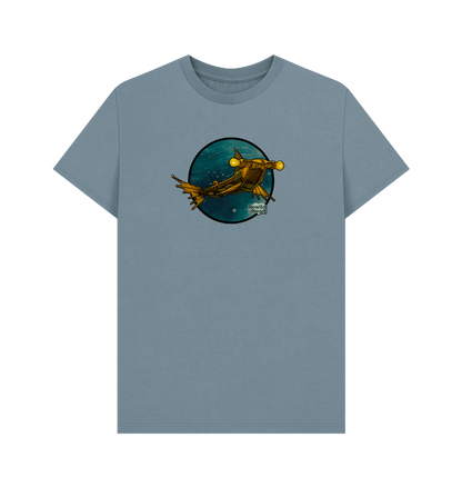 Stone Blue Steampunk Hammerhead Shark Men's T-Shirt