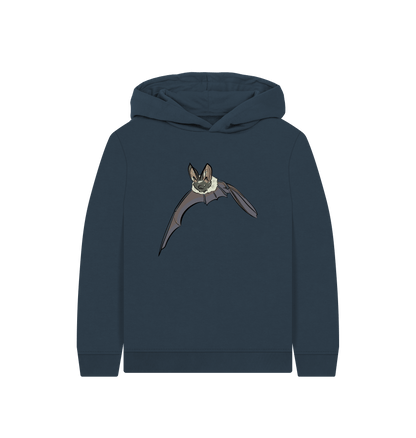 Navy Blue Printed Kids Hoodie Front