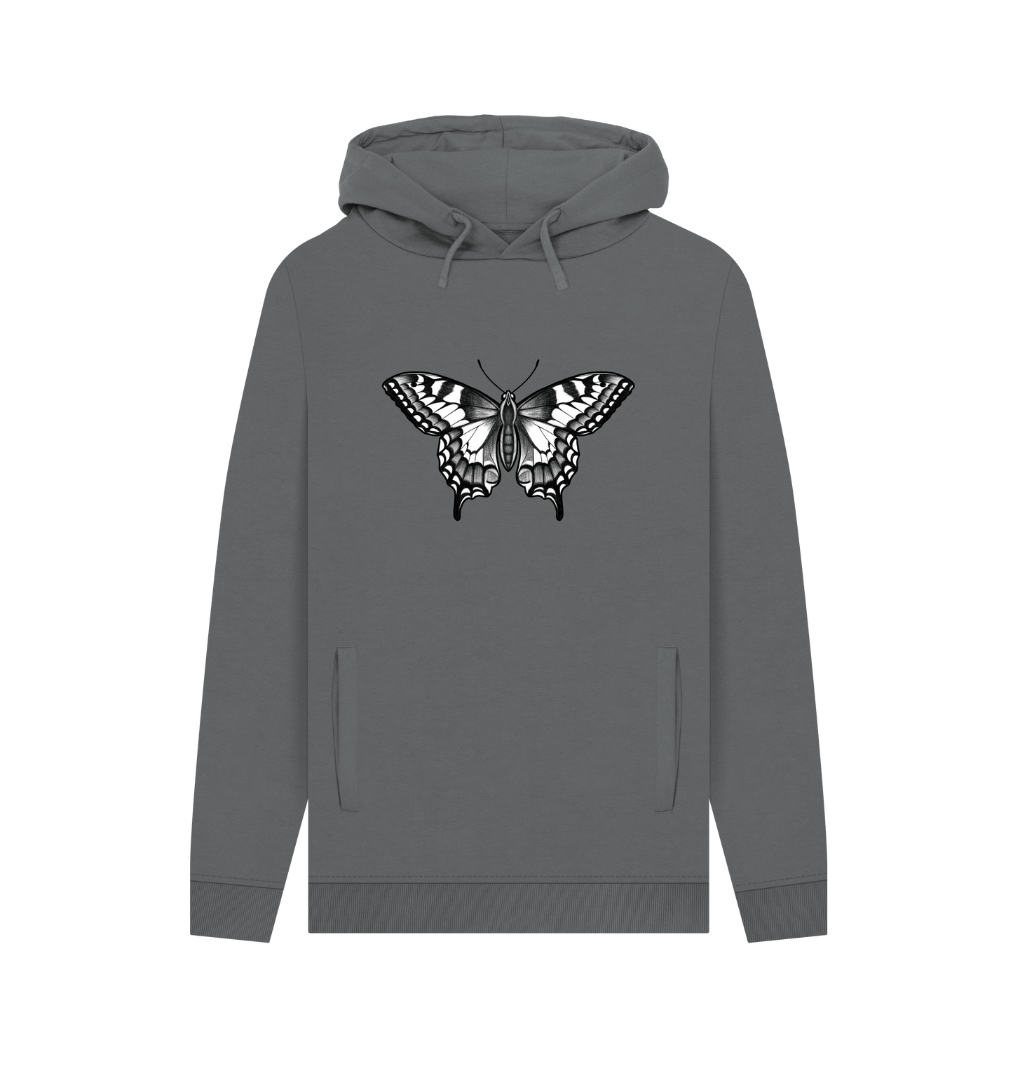 Slate Grey Printed Hoody Front