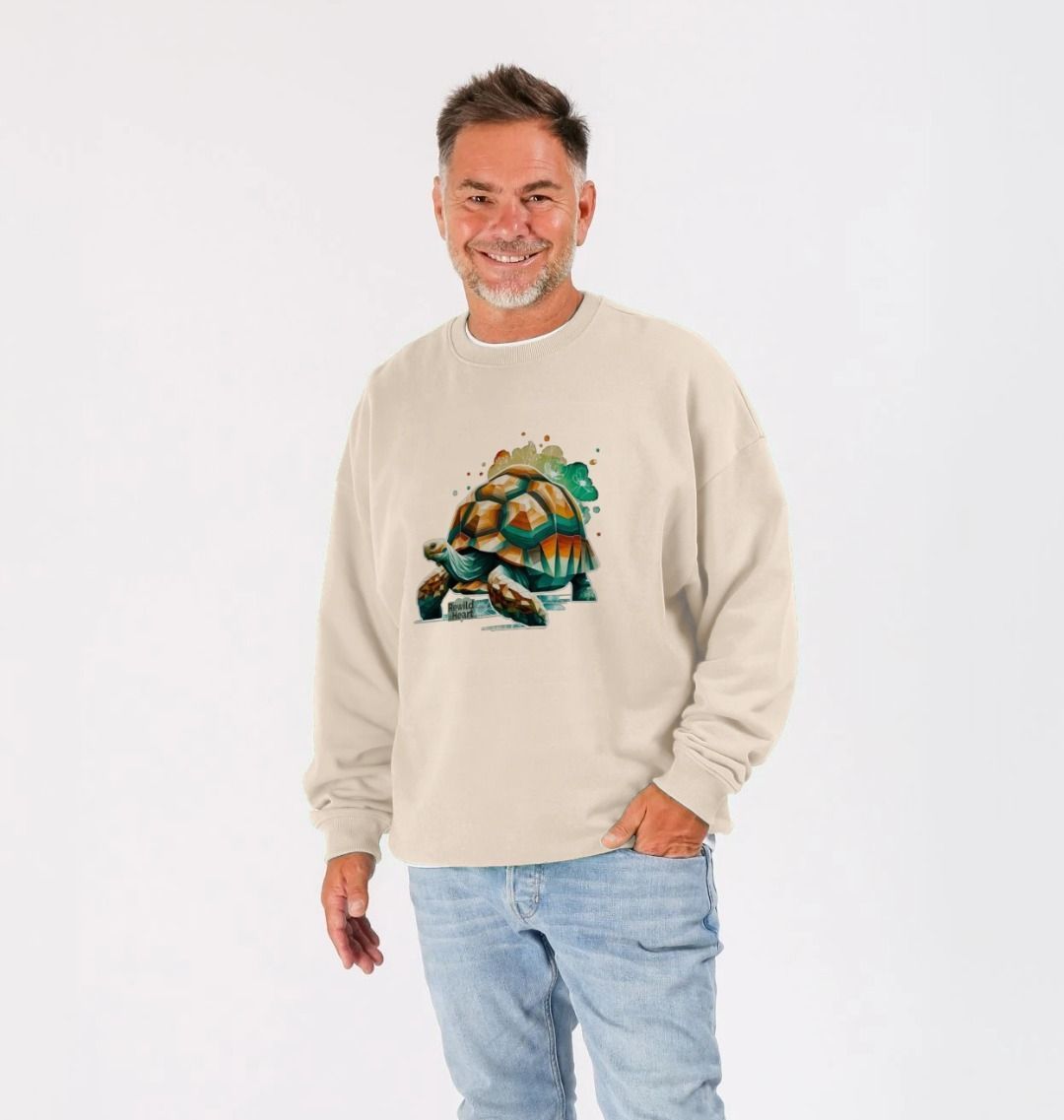 Giant Tortoise Wildflower Men's Oversized Sweater