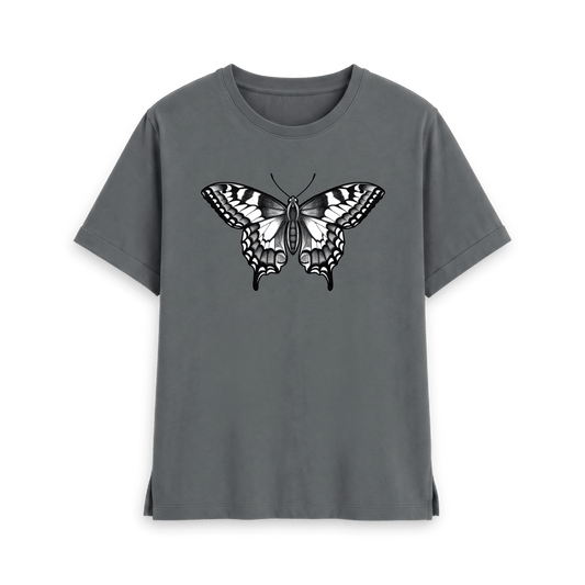 Slate Grey Printed T-shirt Front