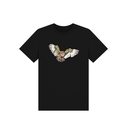 Black Printed Kids T-Shirt Front