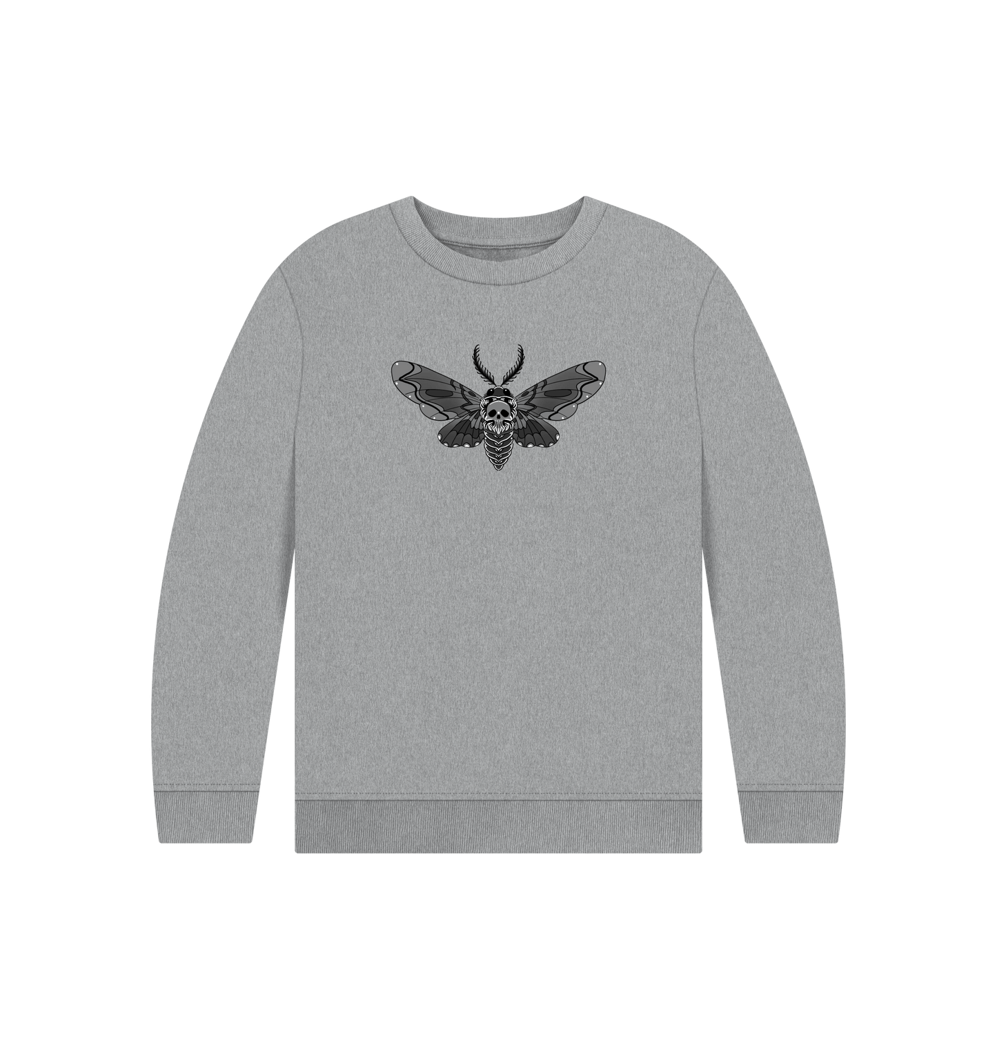 Athletic Grey Printed Kids Jumper Front