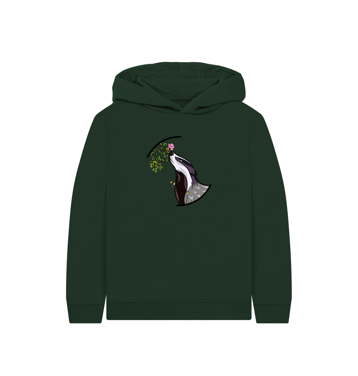 Evergreen Printed Kids Hoodie Front