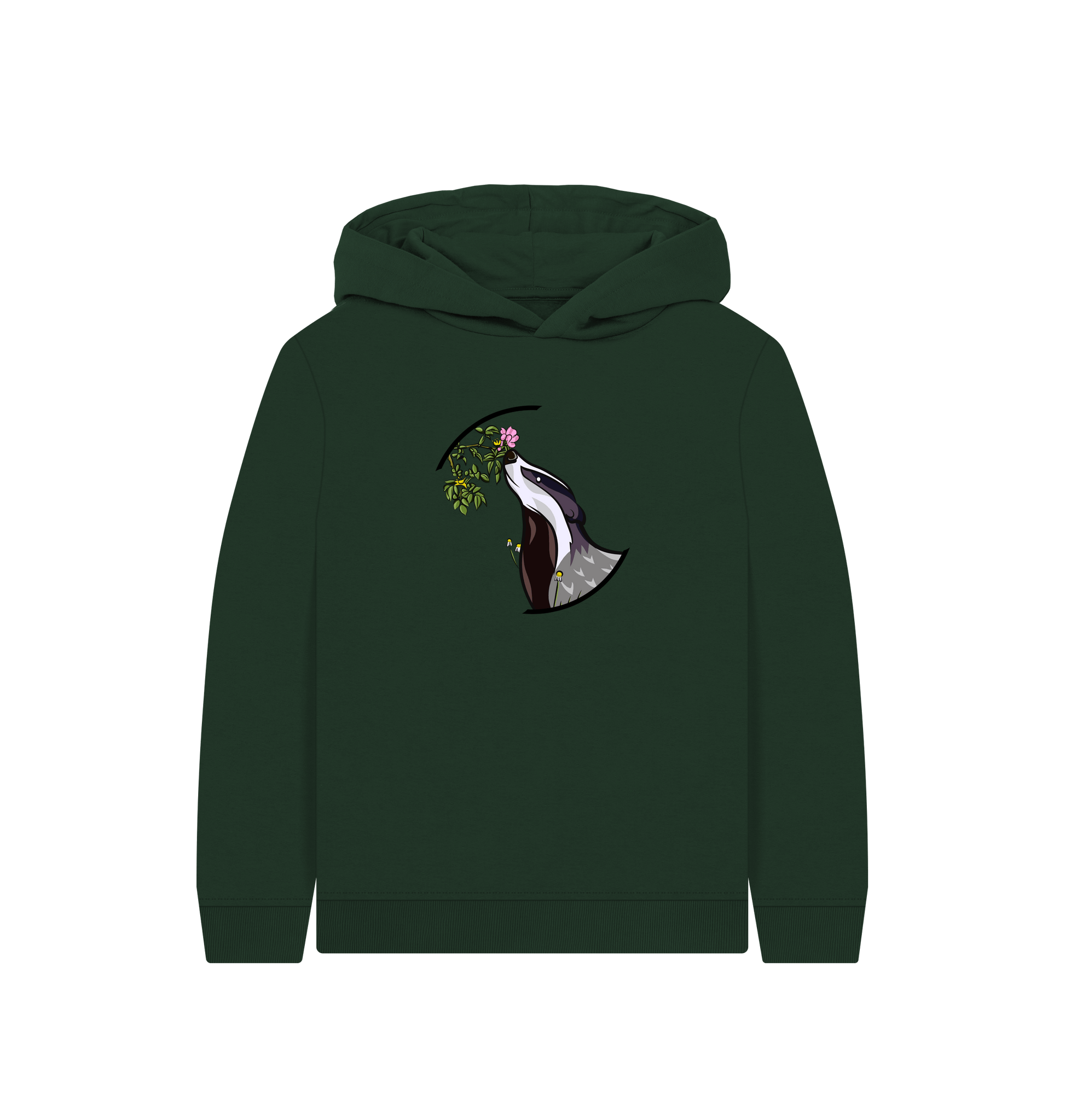 Evergreen Printed Kids Hoodie Front