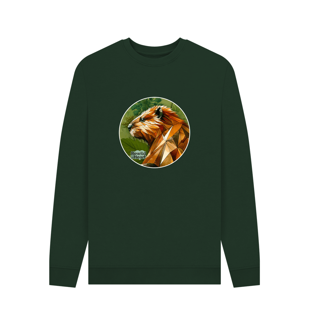 Evergreen Beaver Botanical Men's Sweater