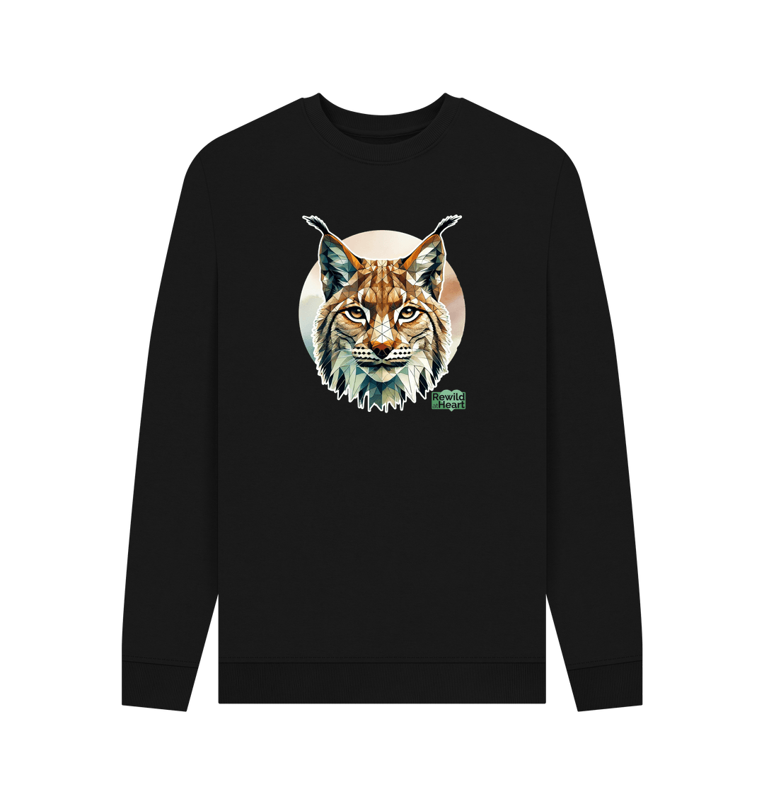 Black Printed Sweater Front