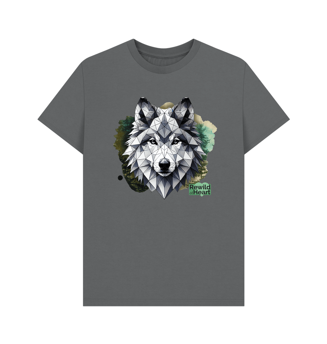 Slate Grey Wolf Wilderness Men's T-Shirt