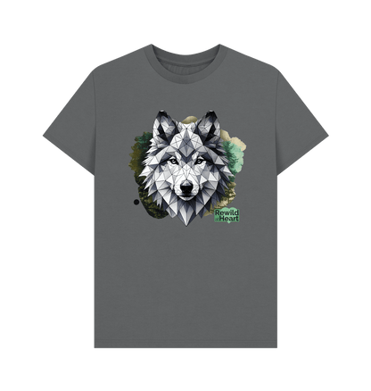 Slate Grey Wolf Wilderness Men's T-Shirt