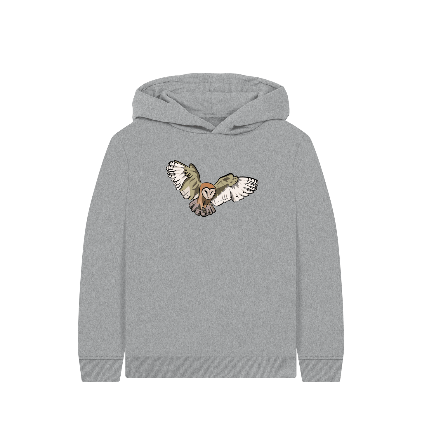 Athletic Grey Printed Kids Hoodie Front
