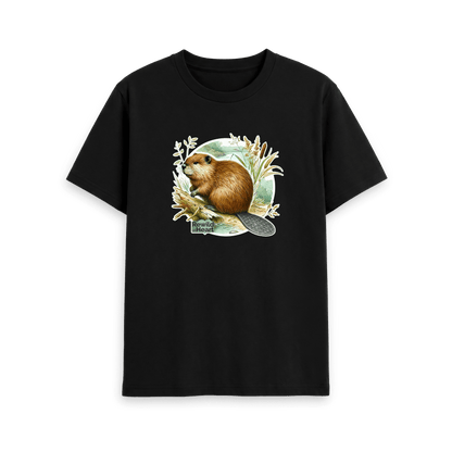 Black Printed T-shirt Front