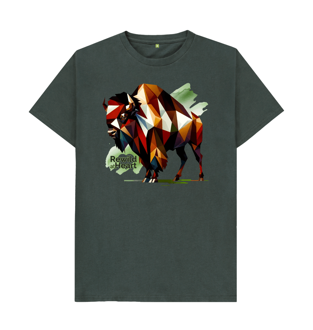 Dark Grey European Bison | Men's T-Shirt