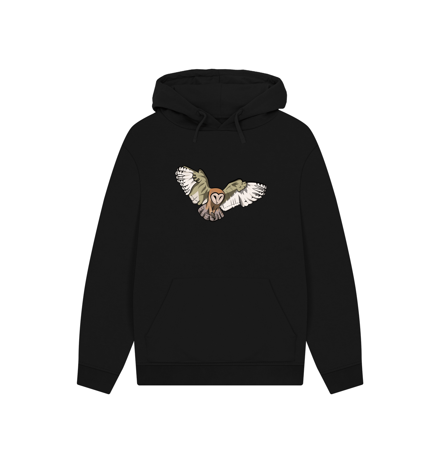 Black Printed Hoody Front