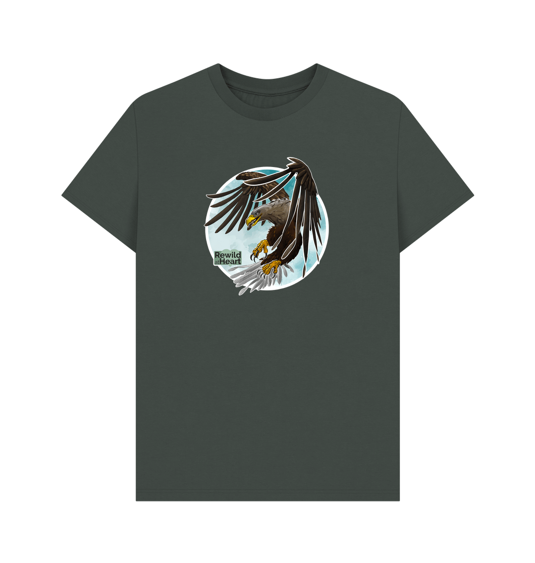 Dark Grey White-Tailed Eagle Flight Men's T-Shirt