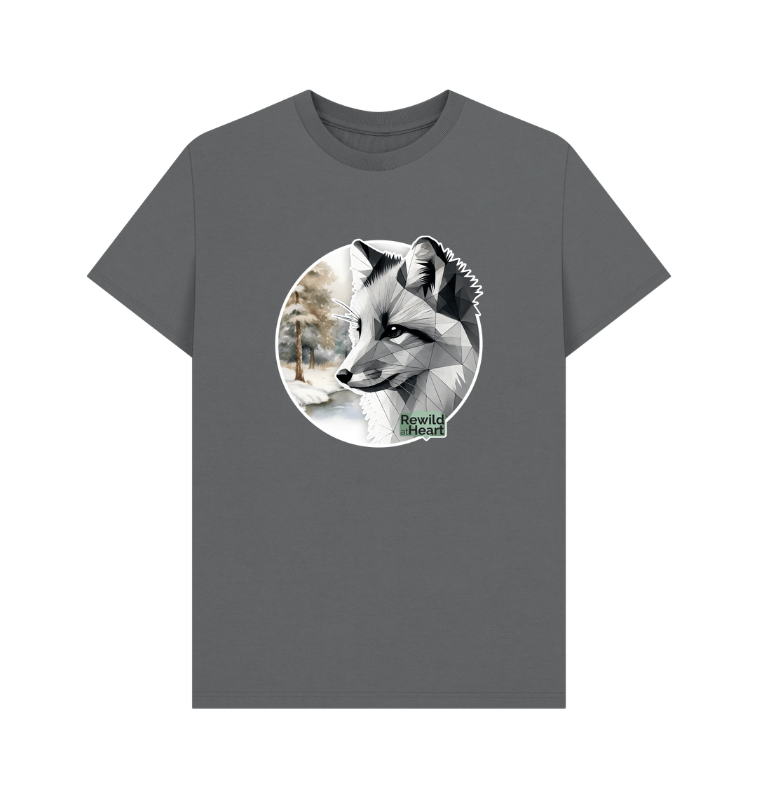 Slate Grey Silent Arctic Fox Men's T-Shirt