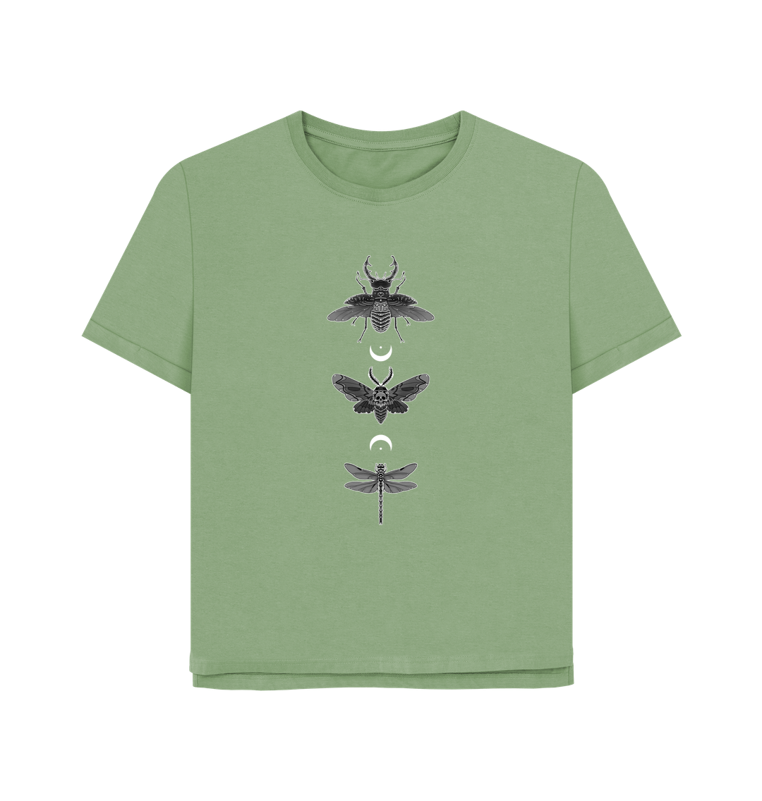 Sage Moonlit Insect Trio Women's Relaxed-Fit T-Shirt