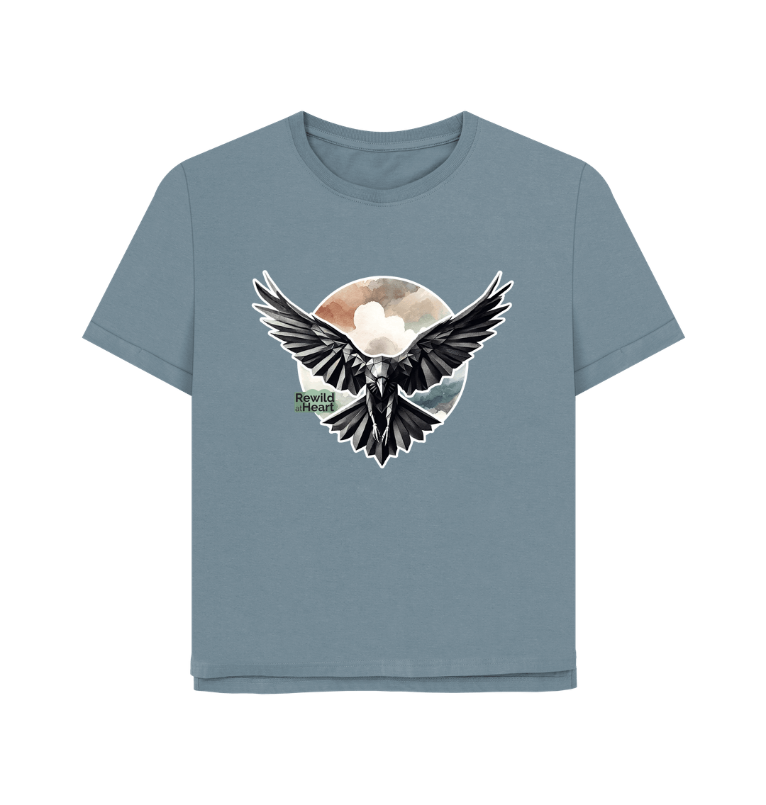 Stone Blue Raven Flight Women's Relaxed-Fit T-Shirt