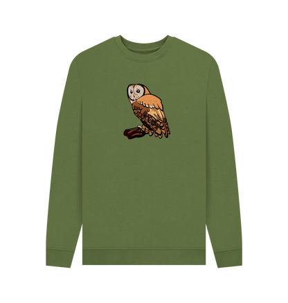 Khaki Printed Sweater Front