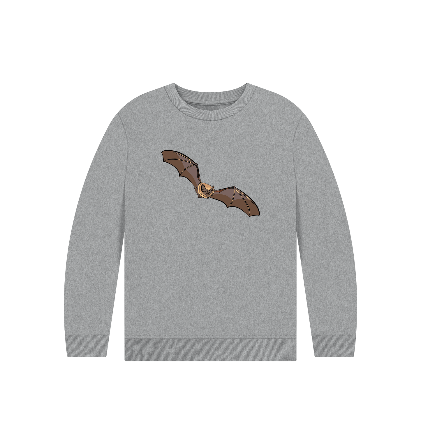 Athletic Grey Printed Kids Jumper Front