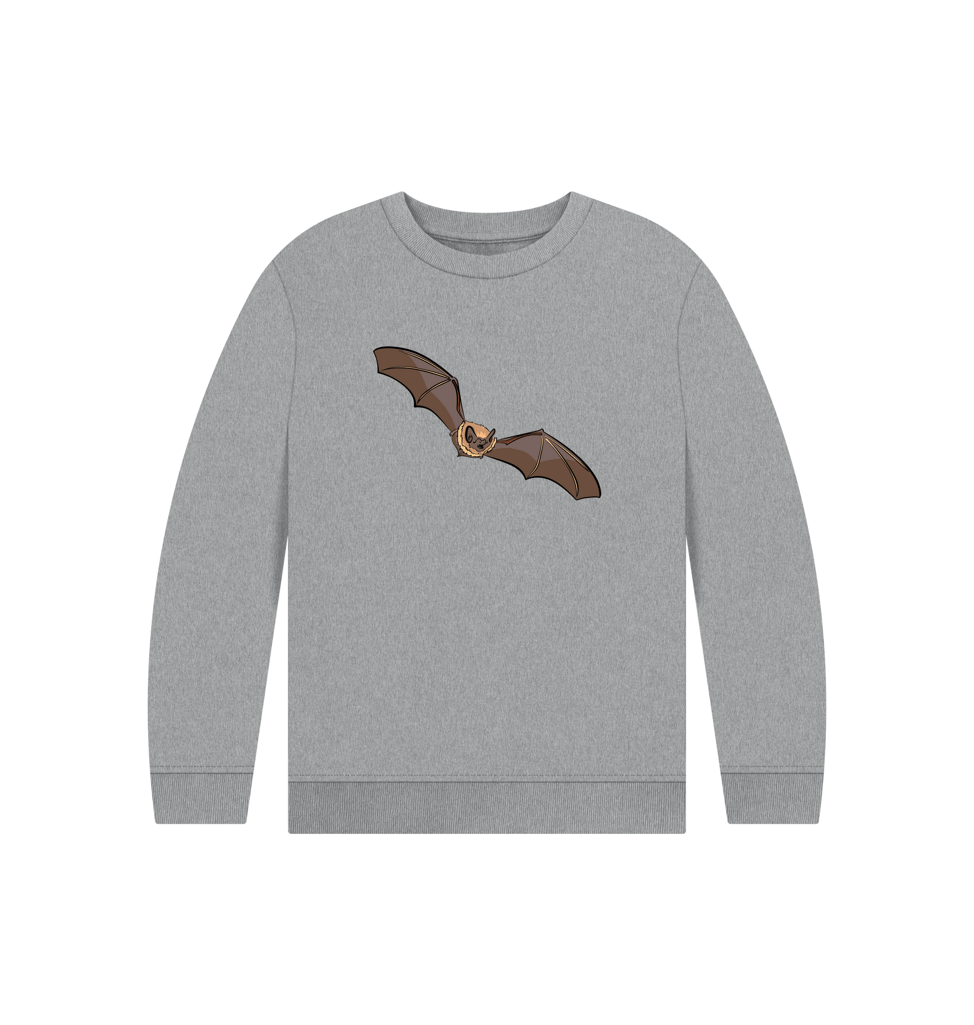 Athletic Grey Printed Kids Jumper Front