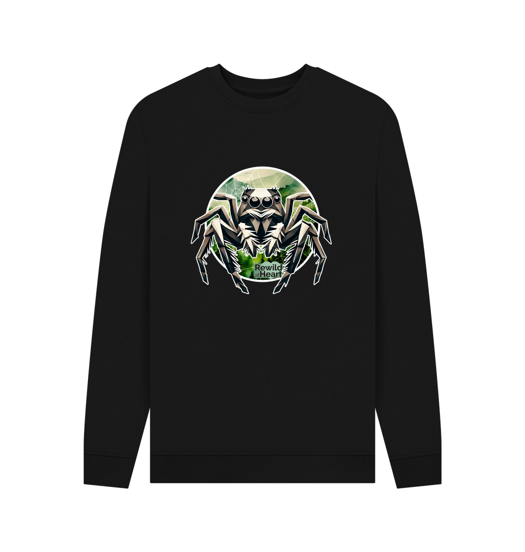 Black Printed Sweater Front