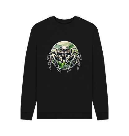 Black Printed Sweater Front