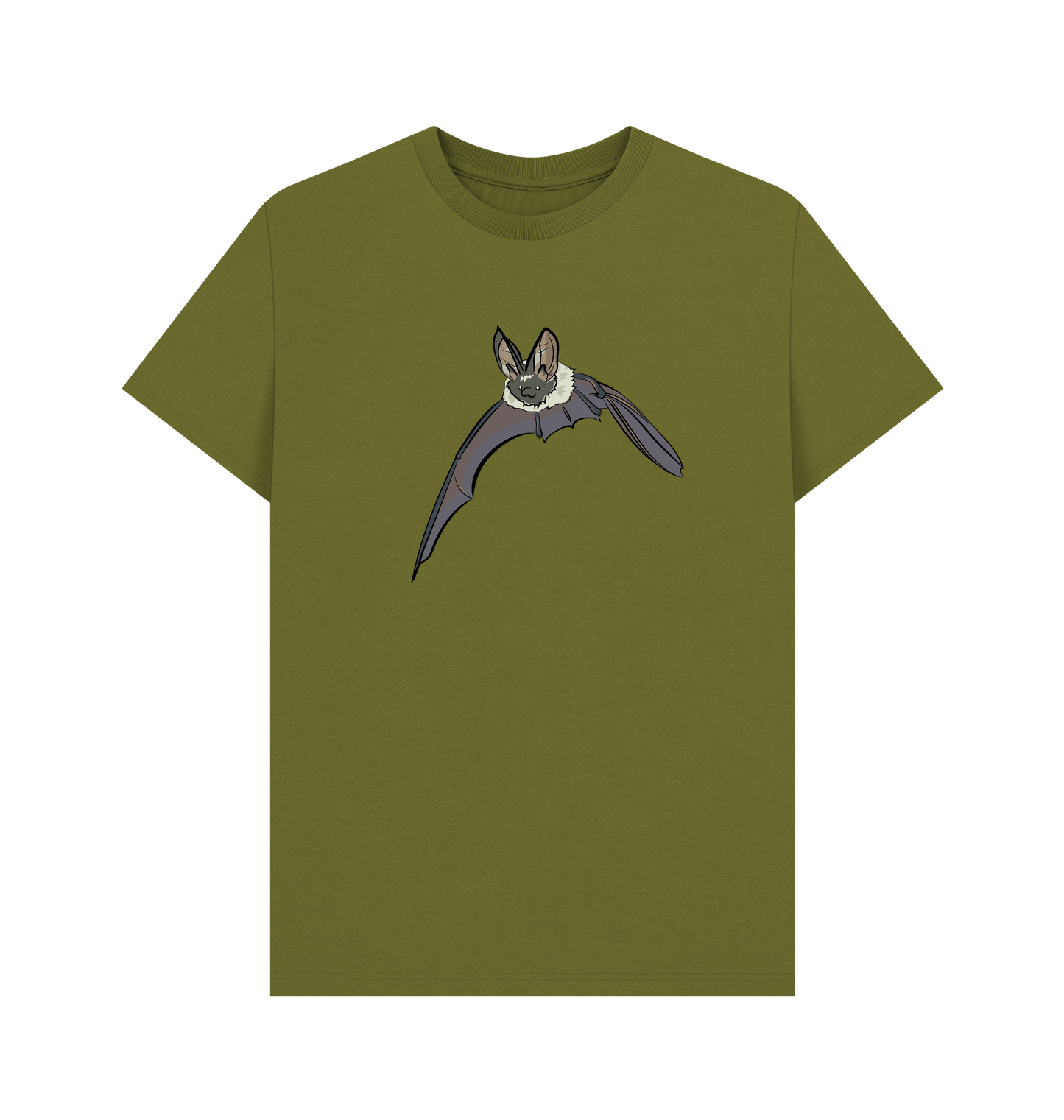 Moss Green Printed T-shirt Front
