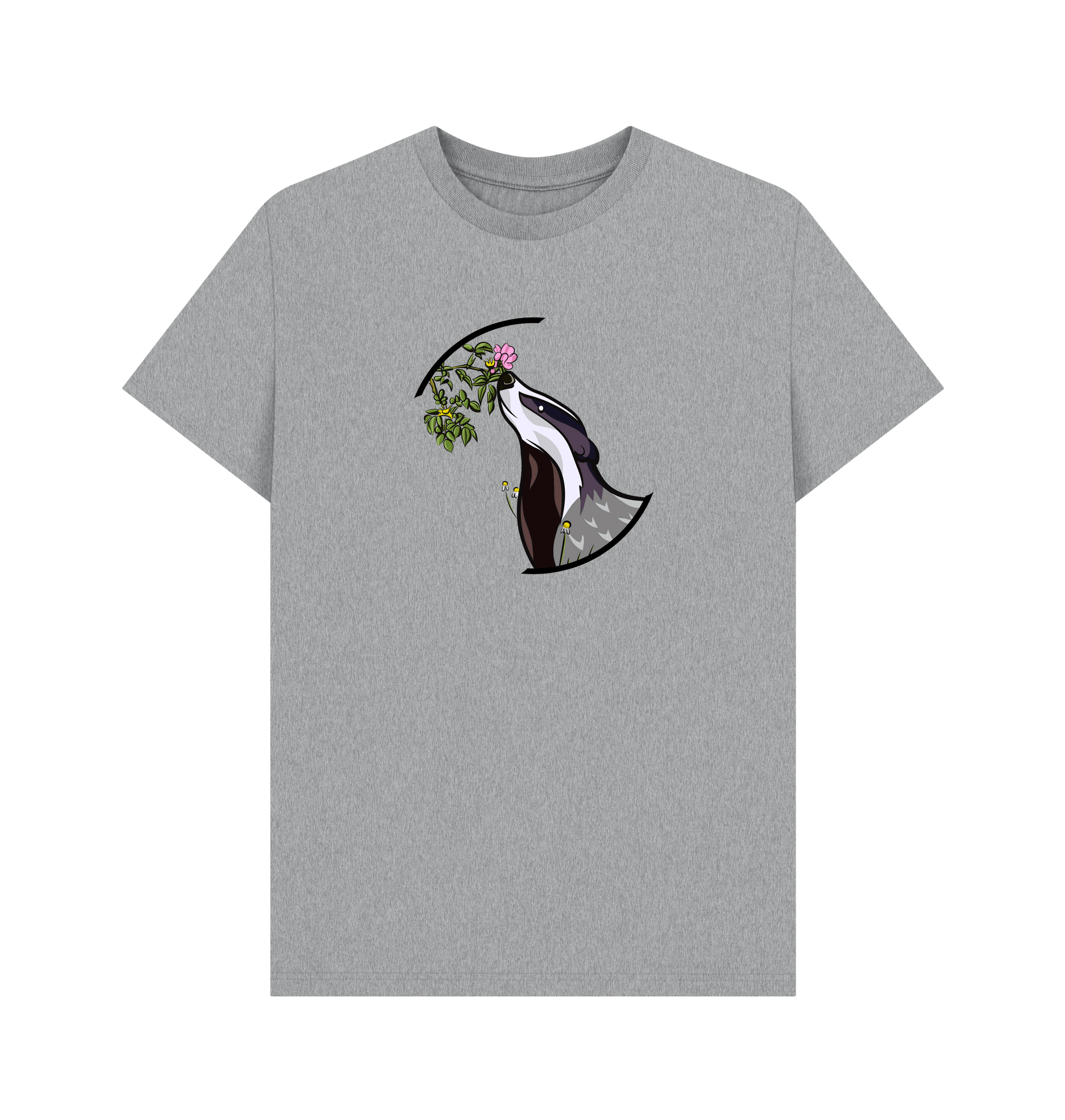 Athletic Grey Printed T-shirt Front
