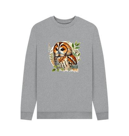 Light Heather Tawny Owl Forest Men's Sweater