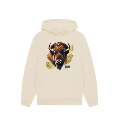 Oat Bison with Wildflowers & Butterflies Hoodie