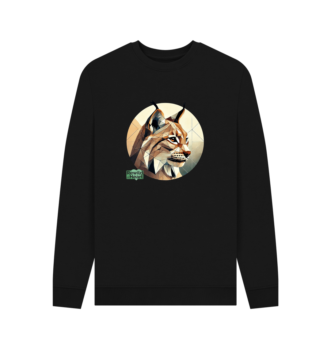 Black Printed Sweater Front