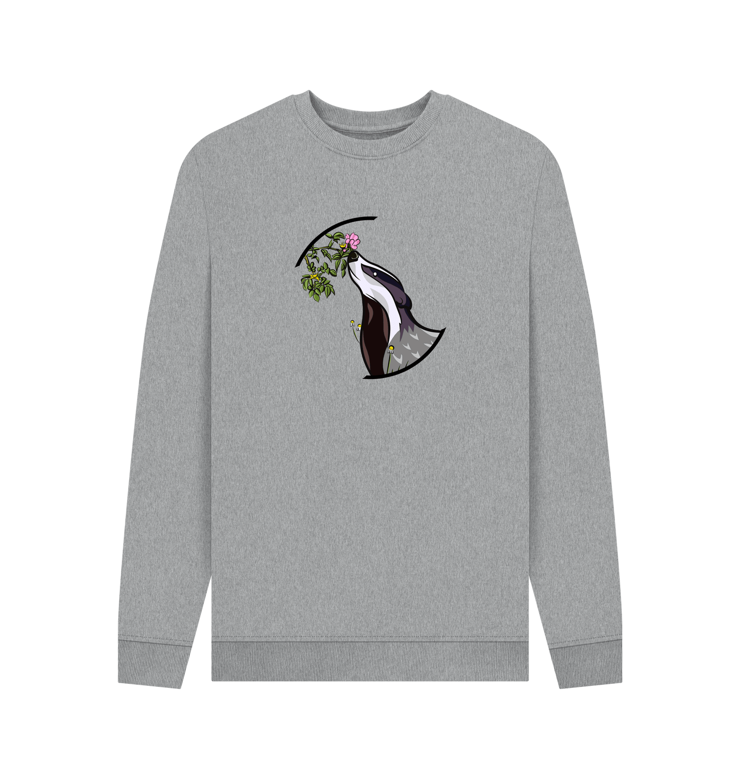 Light Heather Printed Sweater Front