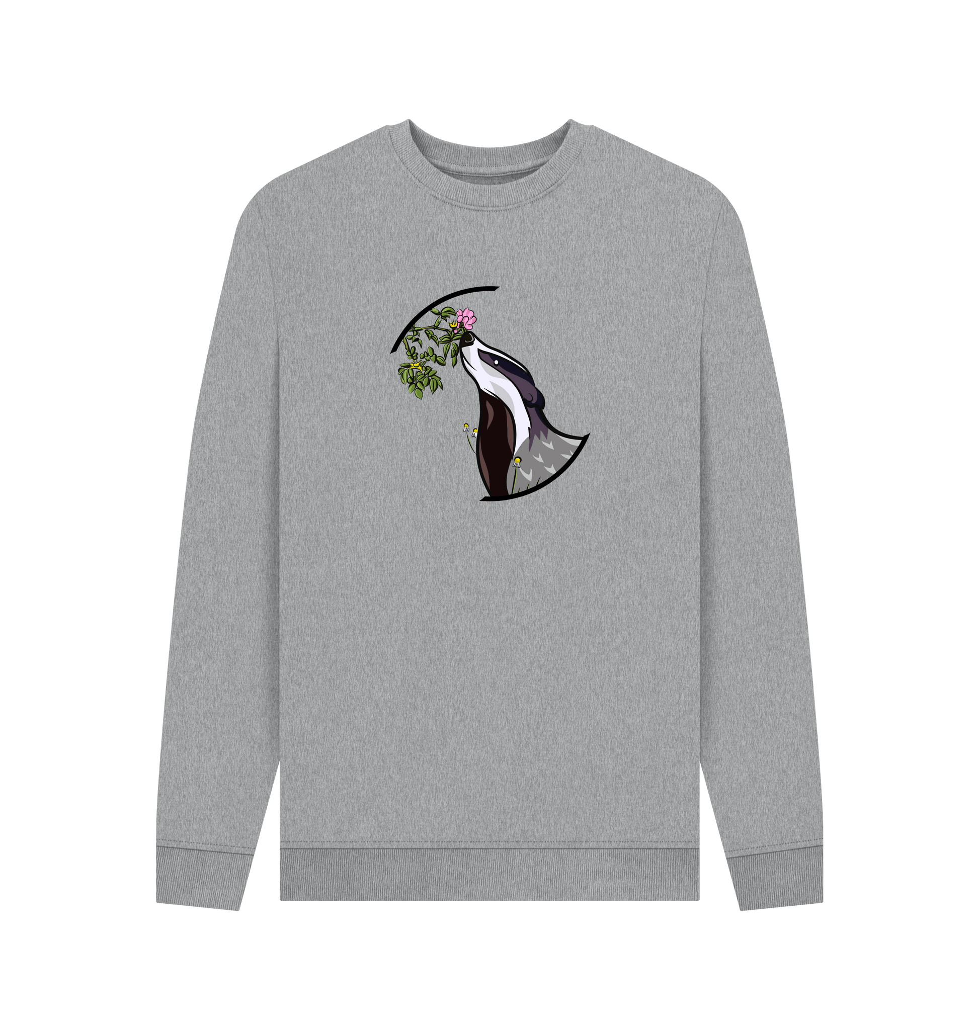 Light Heather Printed Sweater Front