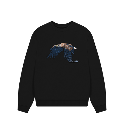 Black Printed Sweater Front