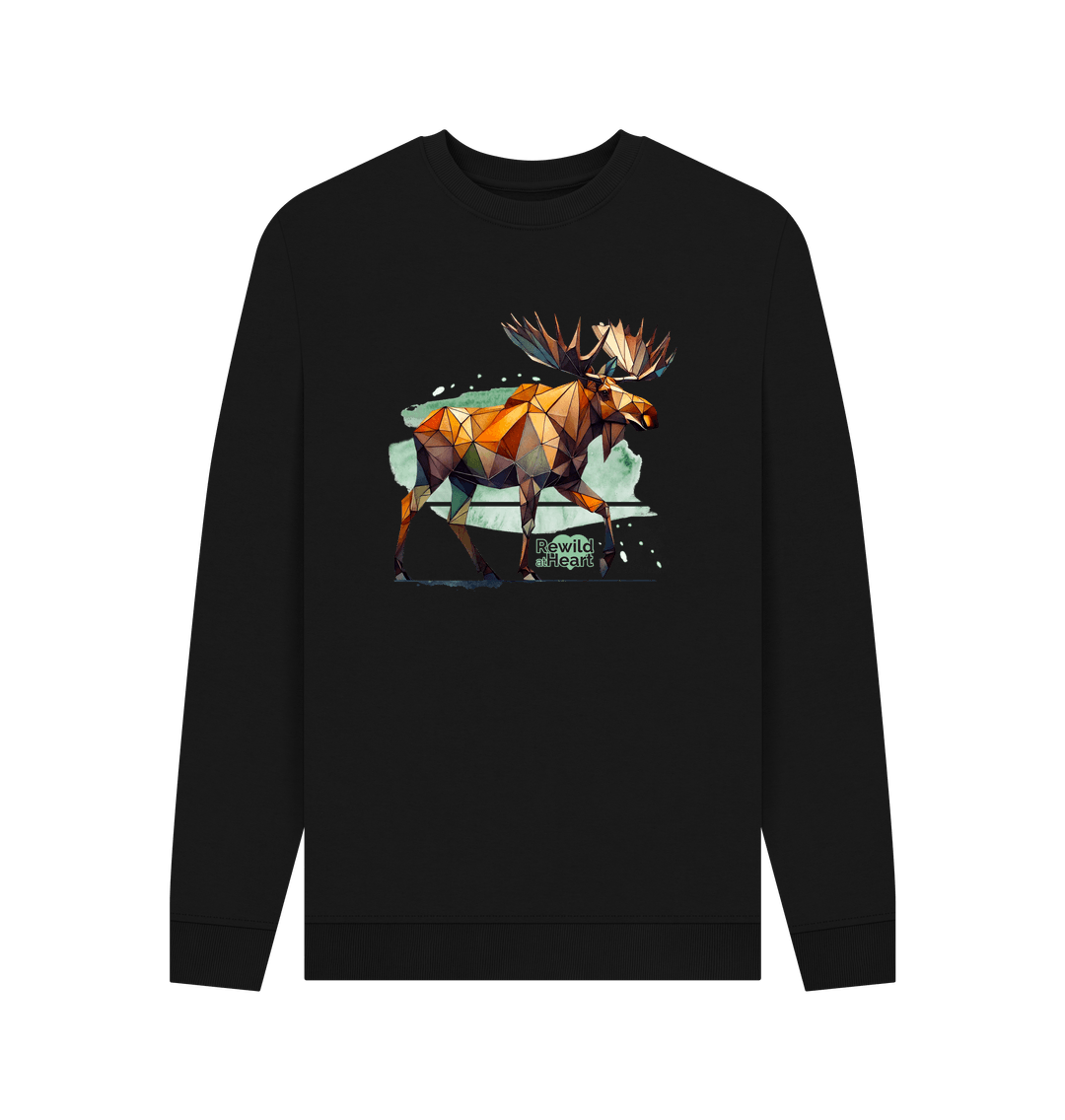Black Printed Sweater Front