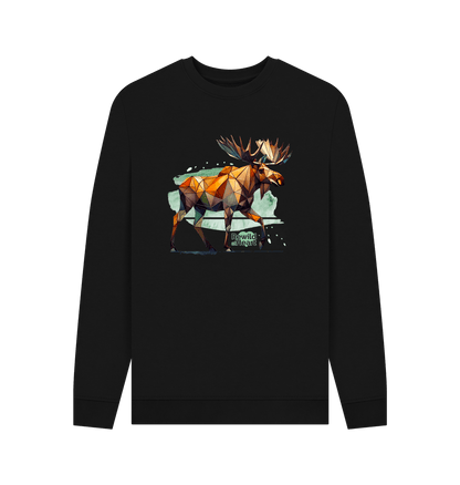 Black Printed Sweater Front