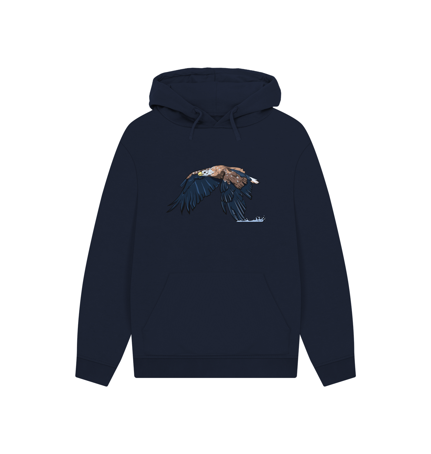 Navy Printed Hoody Front