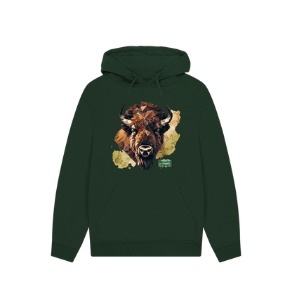 Evergreen Bison with Wildflowers & Butterflies Hoodie