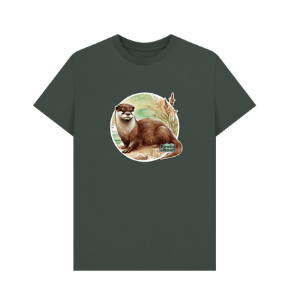 Dark Grey Riverside Otter Men's T-Shirt