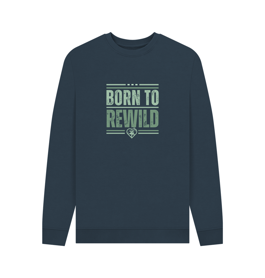 Navy Blue Born to Rewild Men's Sweater