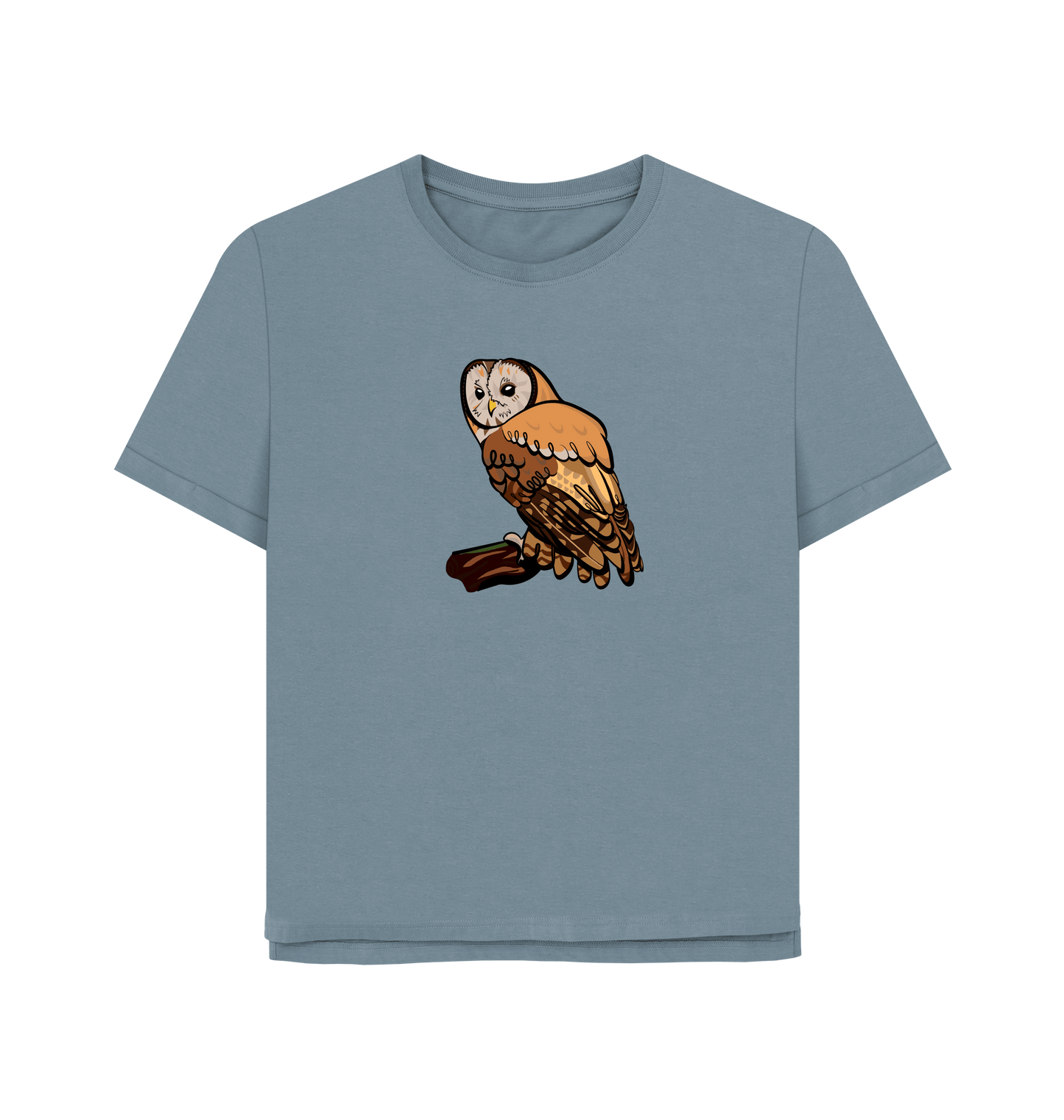 Stone Blue Printed T-shirt Front