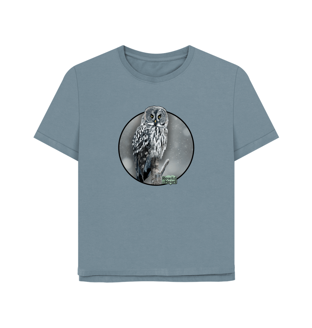 Stone Blue Printed T-shirt