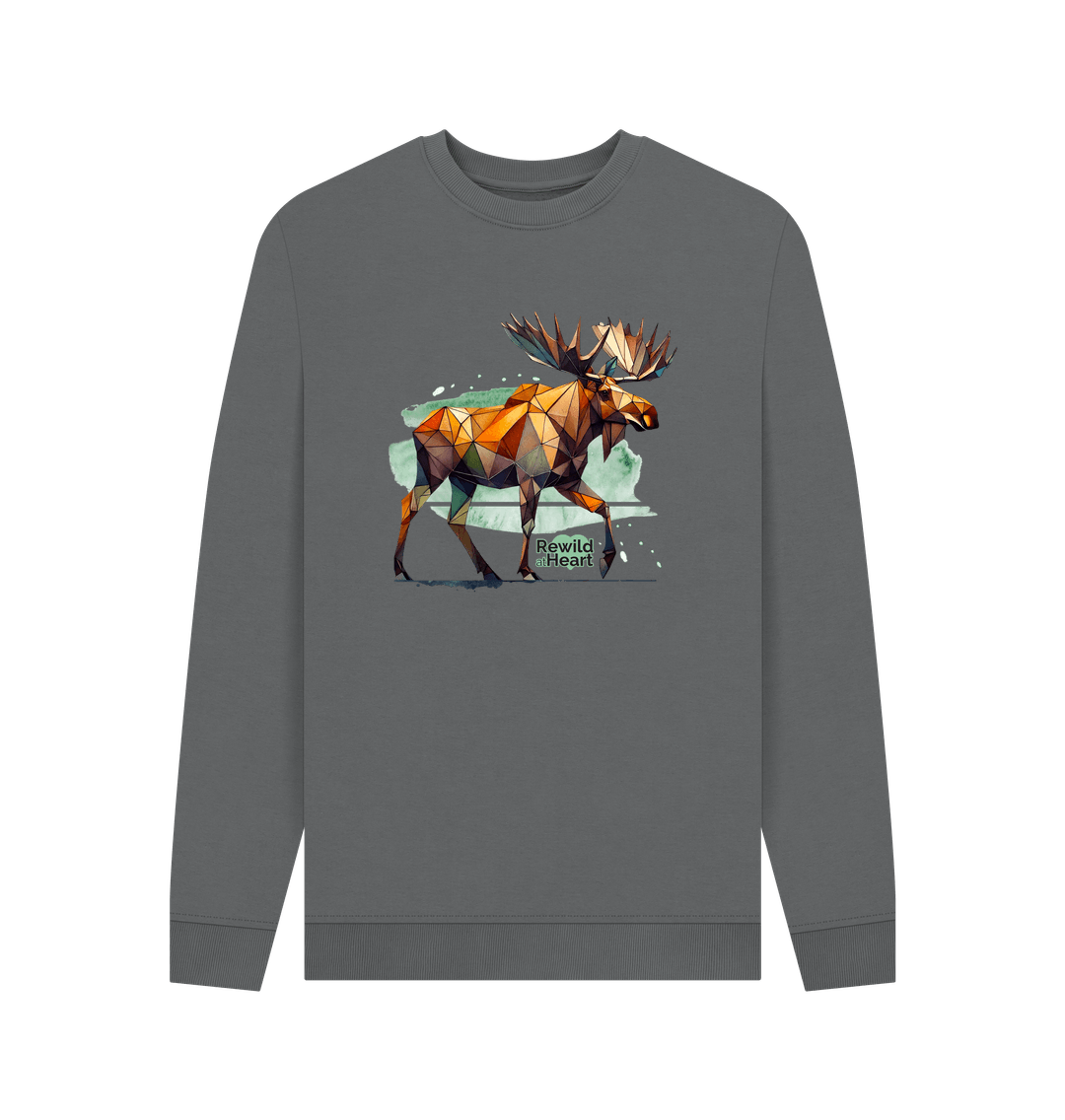 Slate Grey Printed Sweater Front