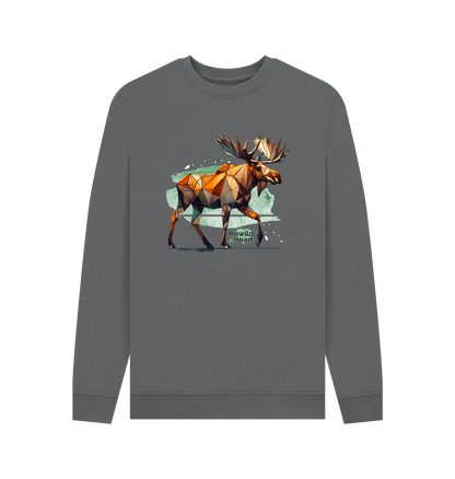Slate Grey Printed Sweater Front