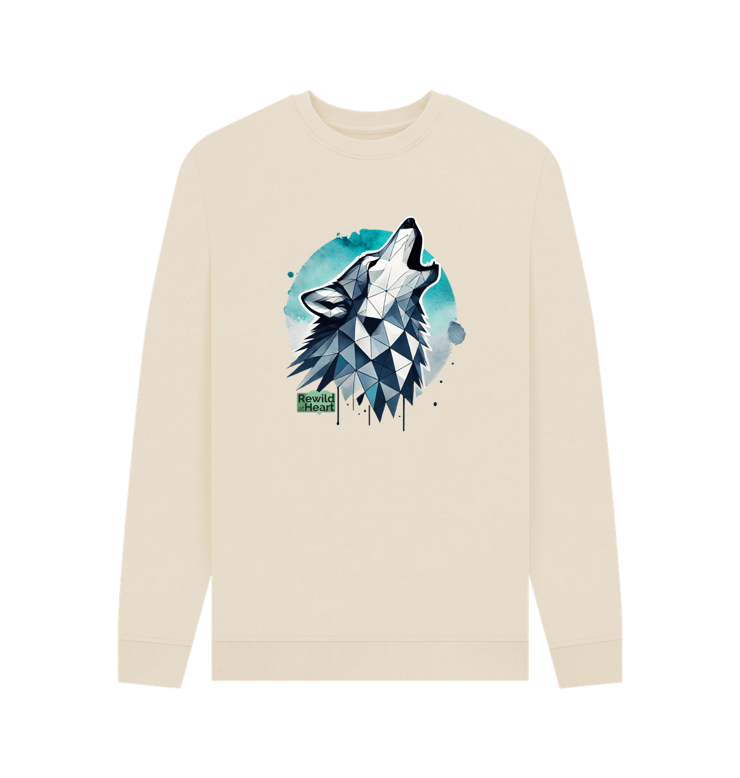 Oat Primal Wolf Howl Men's Sweater