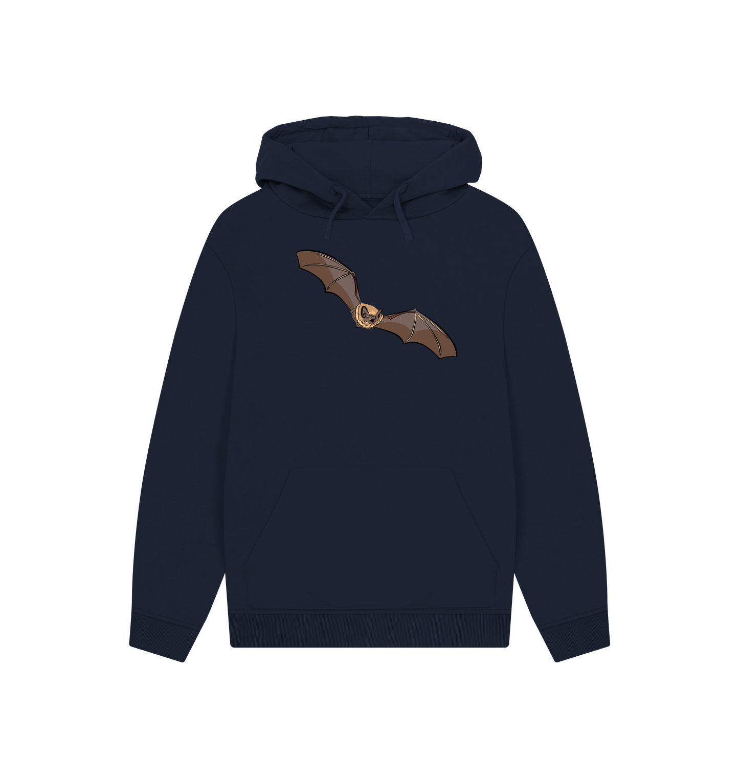 Navy Printed Hoody Front