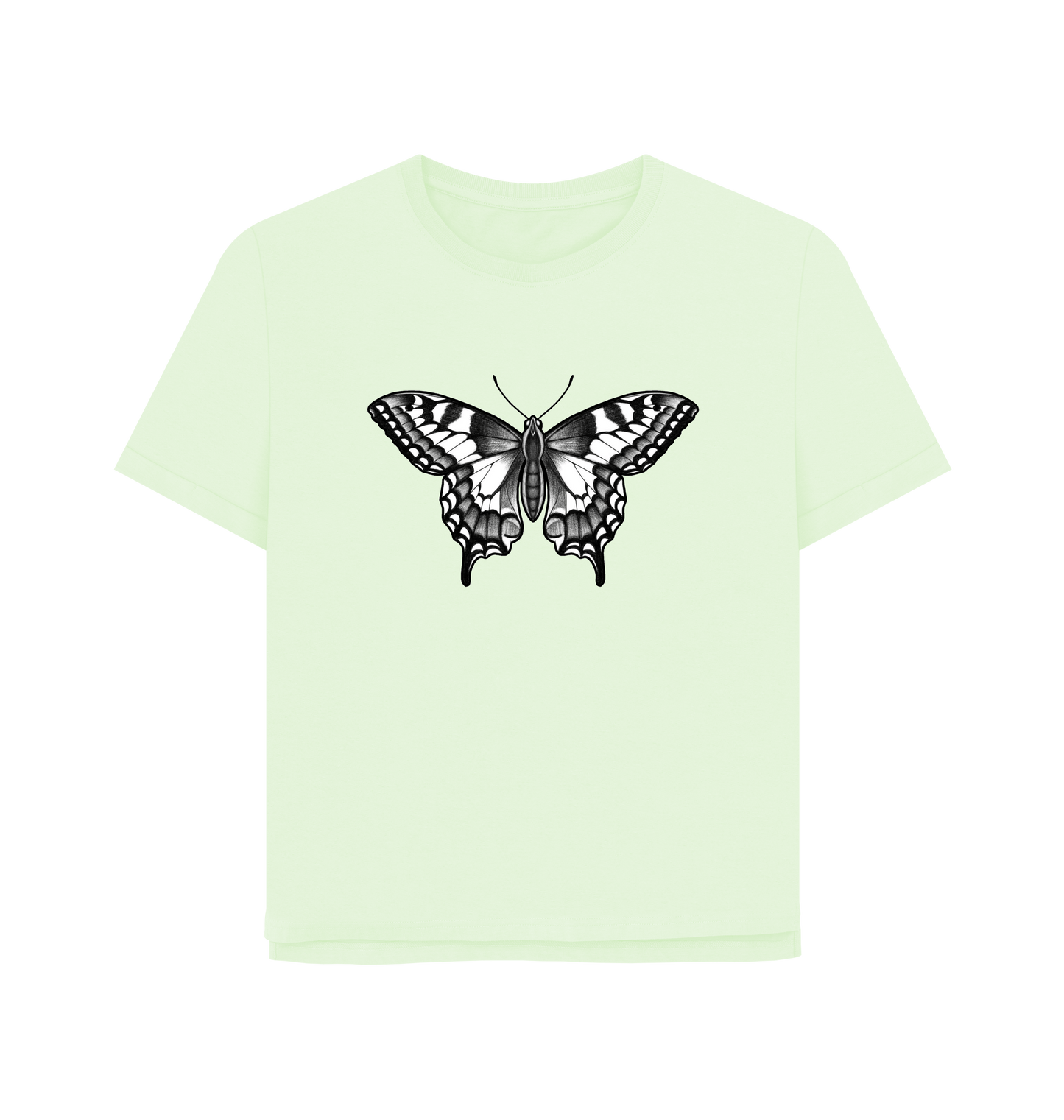 Pastel Green Printed T-shirt Front