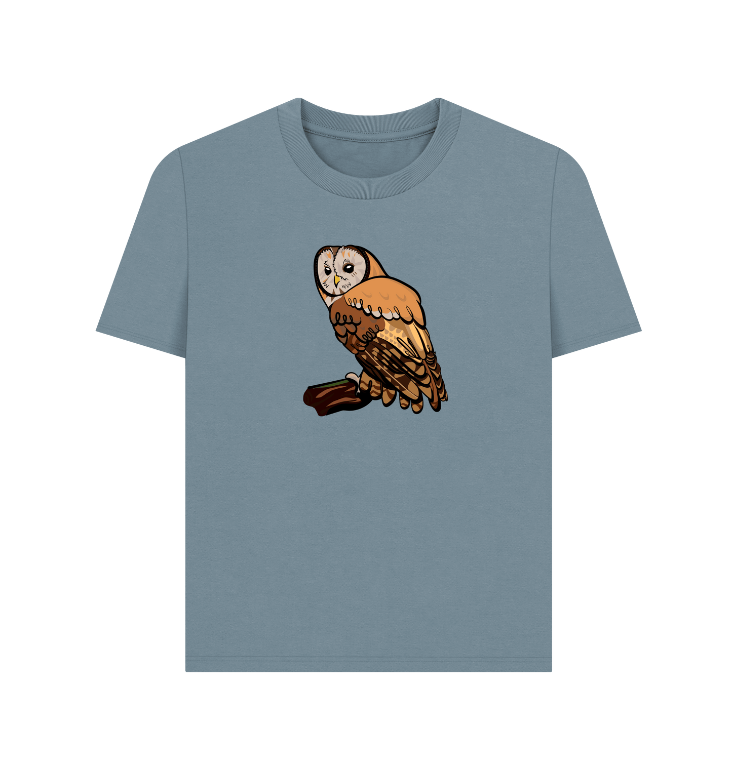 Stone Blue Printed T-shirt Front