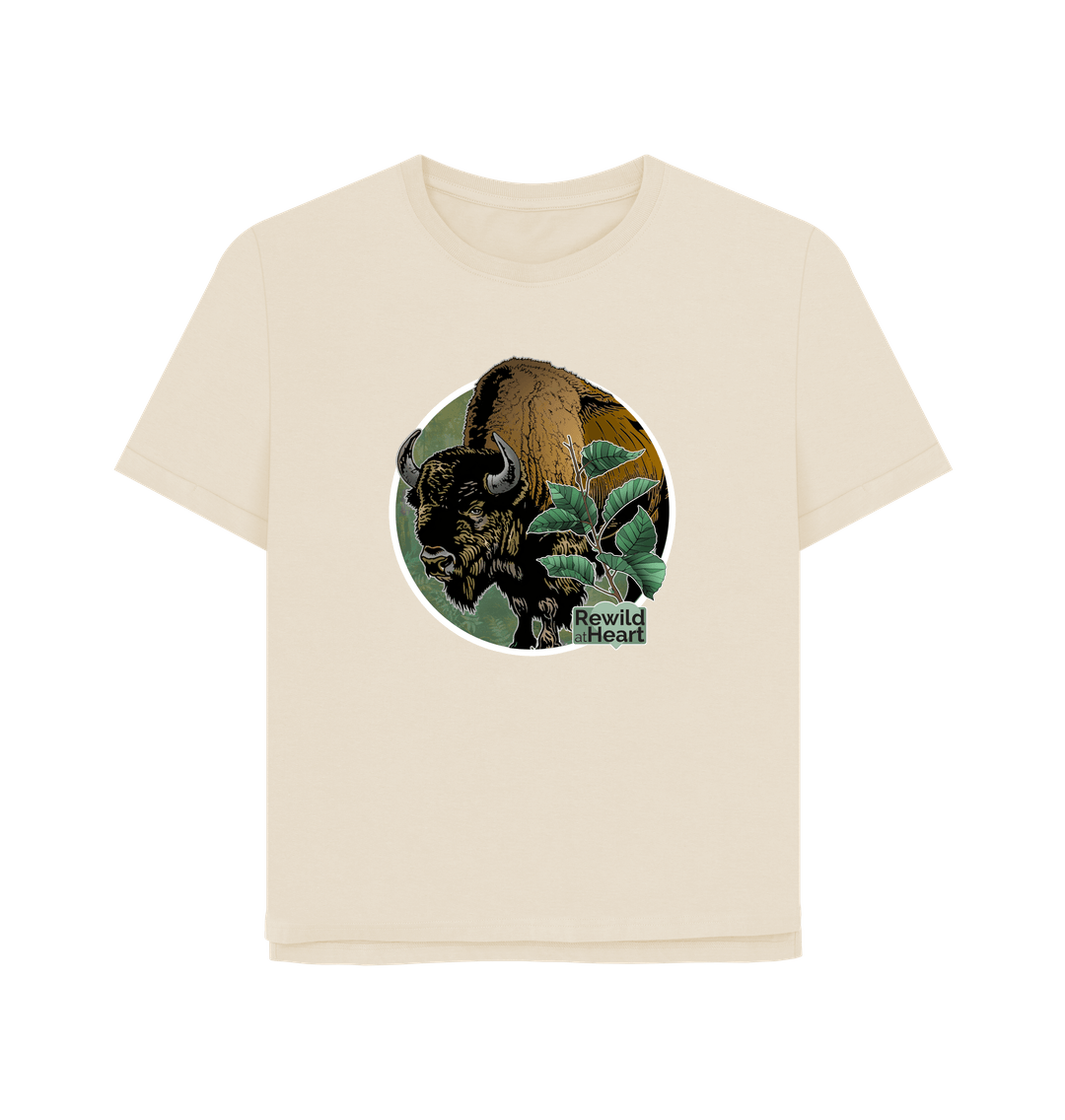 Oat Bison Woodland Women's Relaxed-Fit T-Shirt